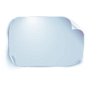 Blue sheet of paper with shadow isolated on white background. Vector Stock Illustration