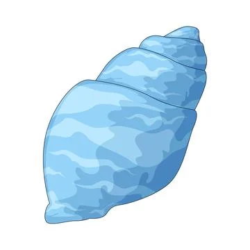 Blue shell illustration Stock Illustration