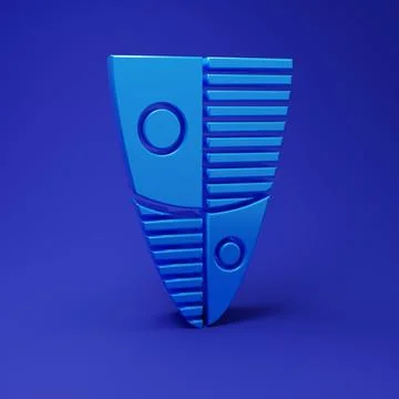 Blue Shield icon isolated on blue background. Guard sign. Security, safety,.. Stock Illustration
