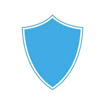 Blue shield icon. Vector illustration. Stock Illustration