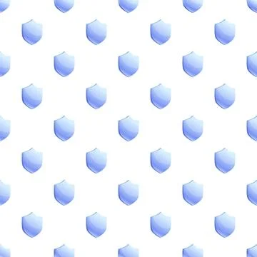 Blue shield icons creating security protection pattern Stock-Illustration