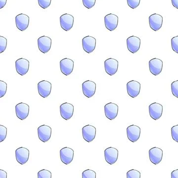 Blue shield security protection seamless pattern background Stock Illustration
