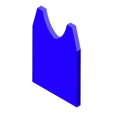 Blue shield is standing on the ground with white background Stock Illustration