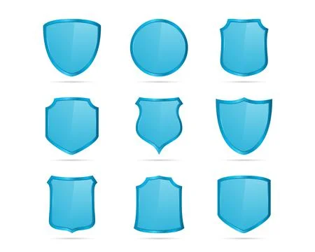 Blue Shields Illustrazione stock