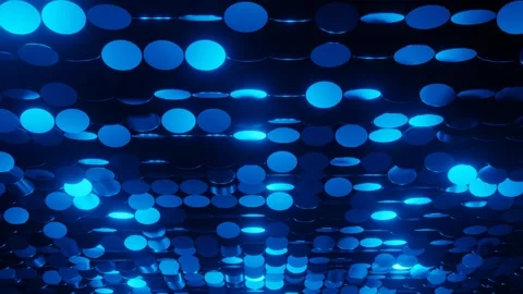 Blue Shimmer Circle Shapes Background VJ Loop in 4K Stock Footage 323861235