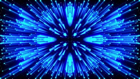Blue Shimmering Rays Background Looped Video Stock Footage 162880306