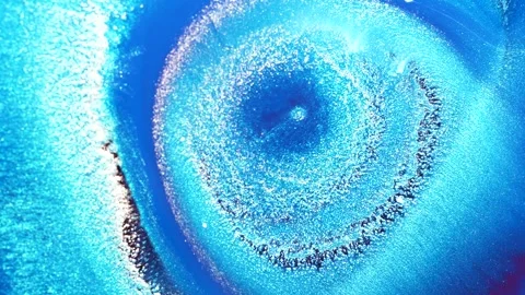 Blue Shimmering Vortex Abstract Fluid Motion Background in 4K. Stock Footage 335903280