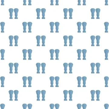 Blue shin guard pair seamless pattern design Stock Illustration