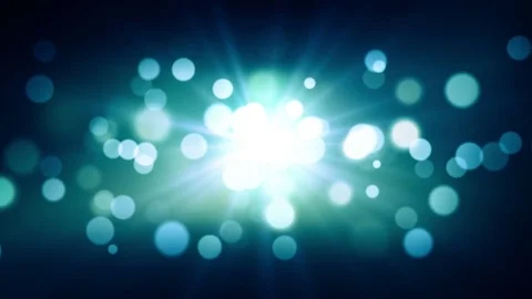 Blue shine abstract design elements on the black background. Video stock 84275948