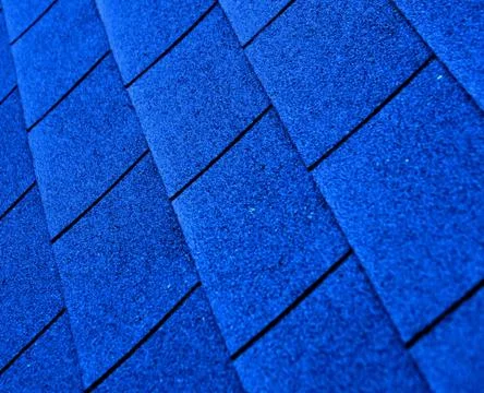 Blue shingle roofing Stock Photos