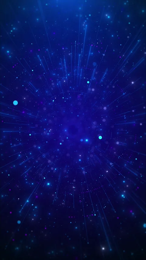 Blue shining glitter particles stage Award 3D Futuristic technology of the Stock Footage 312846992