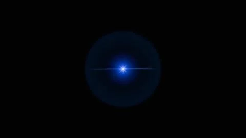 Blue Shining Light Spotlight Spark Flare Overlay: Bright Light Source Bokeh.. イラスト素材