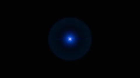 Blue Shining Light Spotlight Spark Lens Flare Overlay with Bright Light Sou.. Stock Illustration