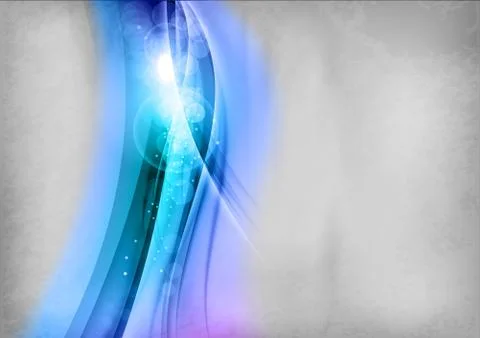 Blue shining wave Illustrazione stock