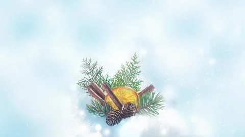 Blue shining winter background, advertising and sale. Christmas decor. Stock Footage 314857299