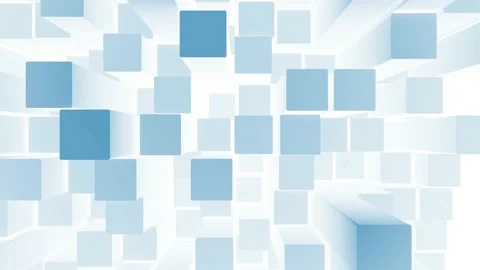 Blue shiny 3d cuboids background 2 Video stock 224843355
