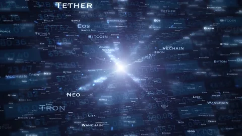 Blue shiny cryptocurrency word cloud animation 스톡 동영상 146924058
