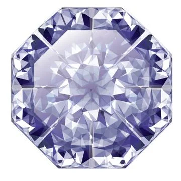 Blue Shiny Diamond 스톡 일러스트