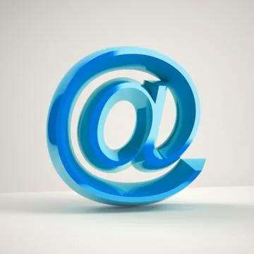 Blue shiny e-mail symbol Stock Illustration