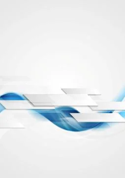 Blue shiny hi-tech motion waves background Illustrazione stock