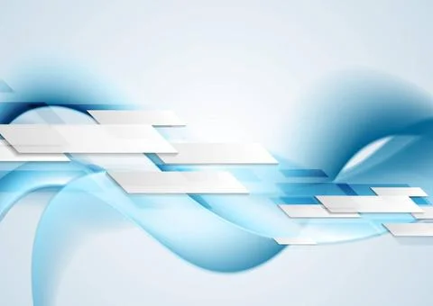 Blue shiny hi-tech motion waves background Blue shiny hi-tech motion waves... Foto stock