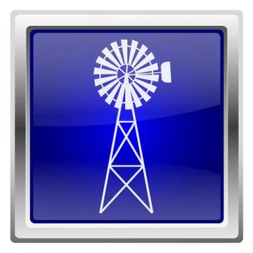 Blue shiny icon Stock Illustration