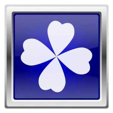 Blue shiny icon Stock Illustration