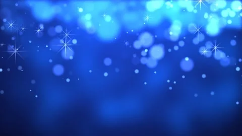 Blue Shiny Particles With Star Loop Able Background Vídeo Stock 165943943