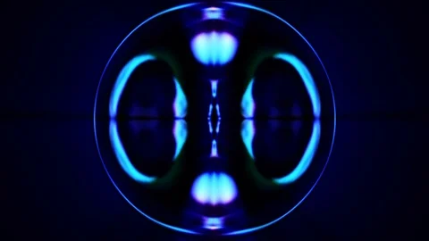Blue Shiny Sphere Animation Loop Stock Footage 117137227