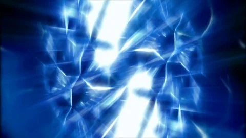 Blue shiny sphere rotating rays Stock Footage 89990480