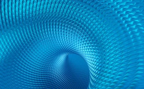 Blue shiny triangles surface background with glossy metallic effect, 3d render Stock Illustration