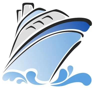 Blue ship Stock-Illustration