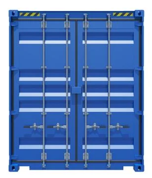 Blue shipping container Illustrazione stock