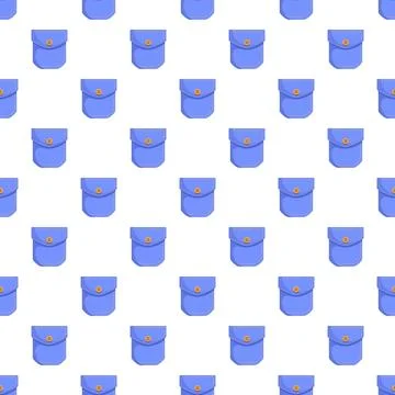 Blue shirt pockets creating seamless uniform pattern Stock Illustration