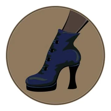 Blue shoes Stock Illustration
