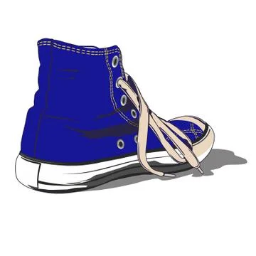Blue shoes Stock Illustration