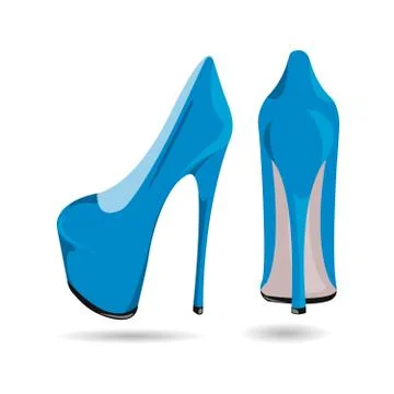 Blue shoes Stock Illustration