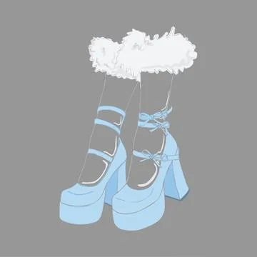 Blue shoes Stock Illustration