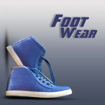 The blue shoes Stock Photos