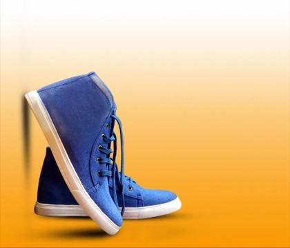 The blue shoes Stock Photos