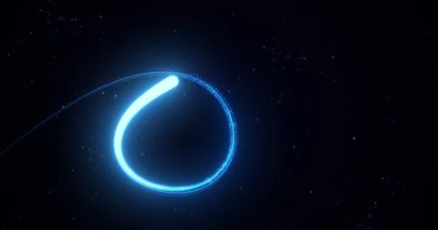 Blue shooting star or comet with particles on a starry background, meteor sho Stock Footage 240631182