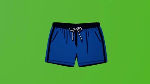 Blue shorts cyclically approaching and receding on a green background. Stock Footage 281868002