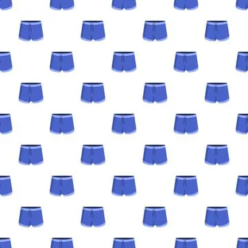 Blue shorts seamless pattern repeating textile background Stock Illustration