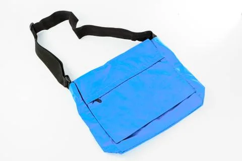 Blue shoulder bag isolate Stock Photos