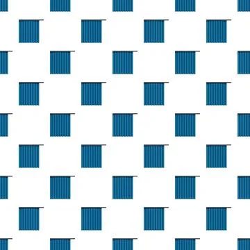 Blue shower curtain pattern repeating design Stock Illustration