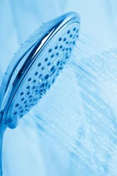 Blue shower Stock Photos