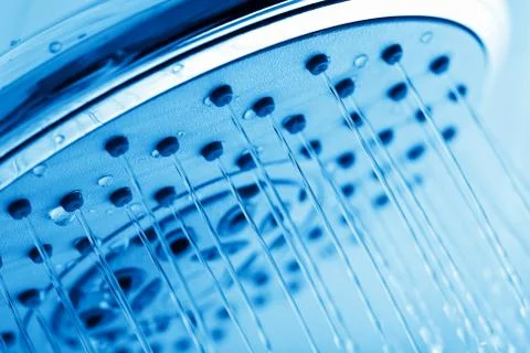 Blue shower Stock Photos