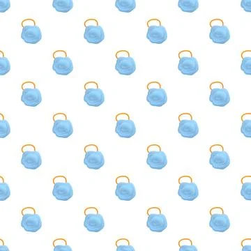 Blue shower poufs seamless pattern background Stock Illustration
