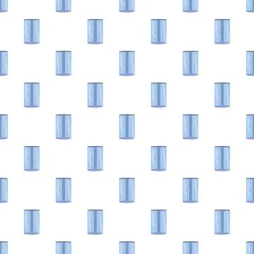 Blue shower unit pattern repeating on white background Stock Illustration