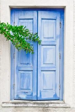 Blue shutter Stock Photos